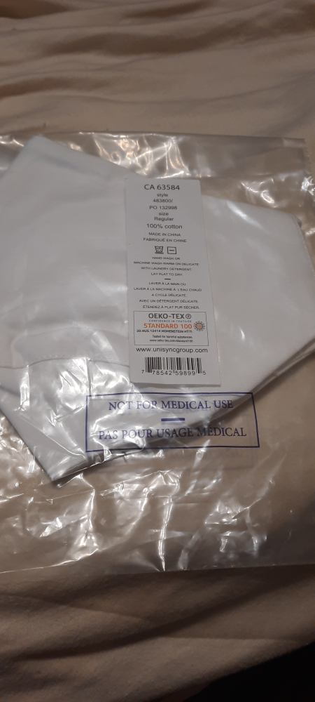 Brand New x30 Non Medical White Cotton Masks ❤️ image indicator(2)
