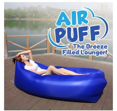 Air Puff:  Lounger Portable Inflatable Sofa