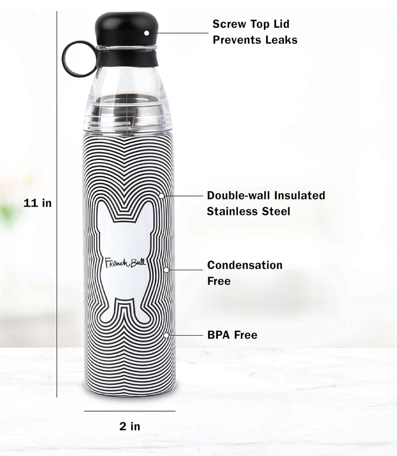 High Quality Insulated Water Bottle by “French Bull” - photo 3