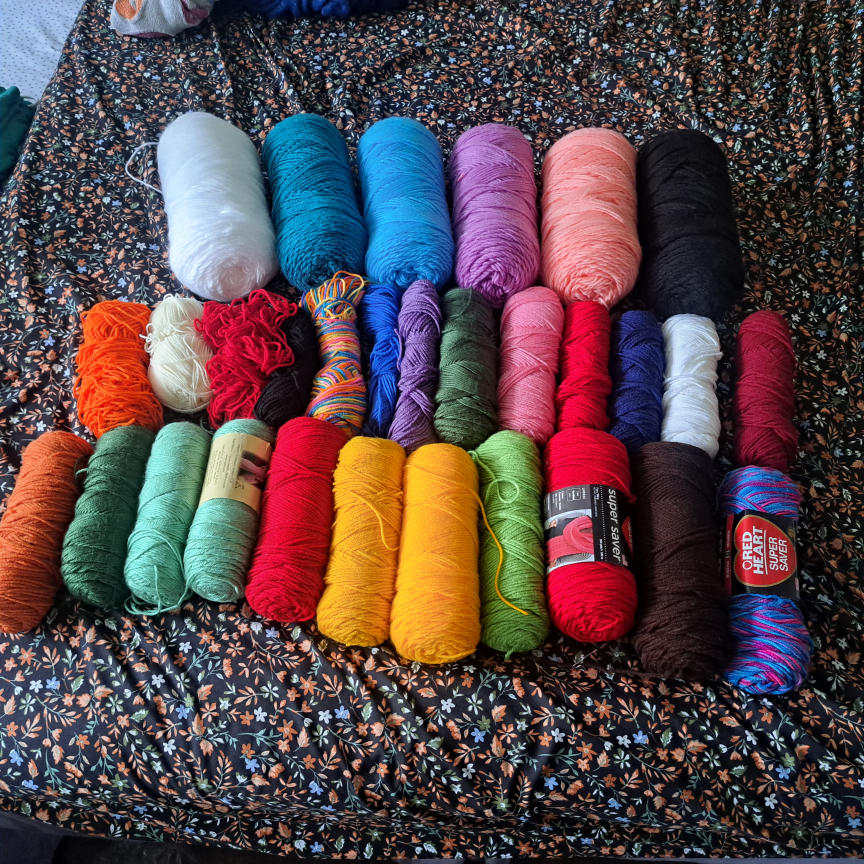 Crochet Yarn different color & size