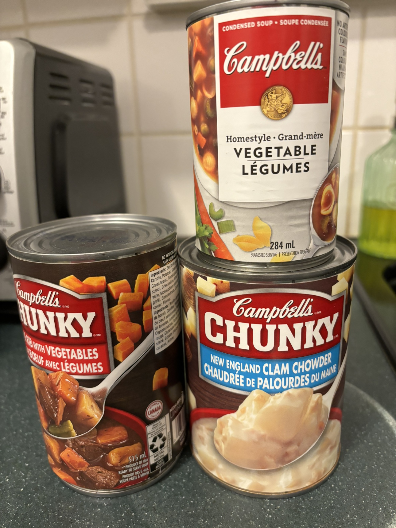 3 cans of soup 🧡