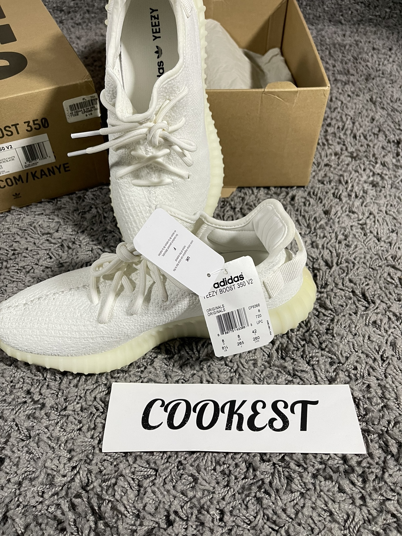 adidas Yeezy Boost 350 V2 Cream White Men US 8.5 image indicator(7)