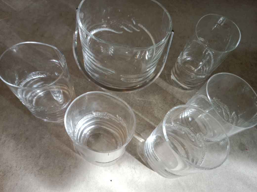 Pierre Cardin glass ice bucket & 4 glass - photo 2