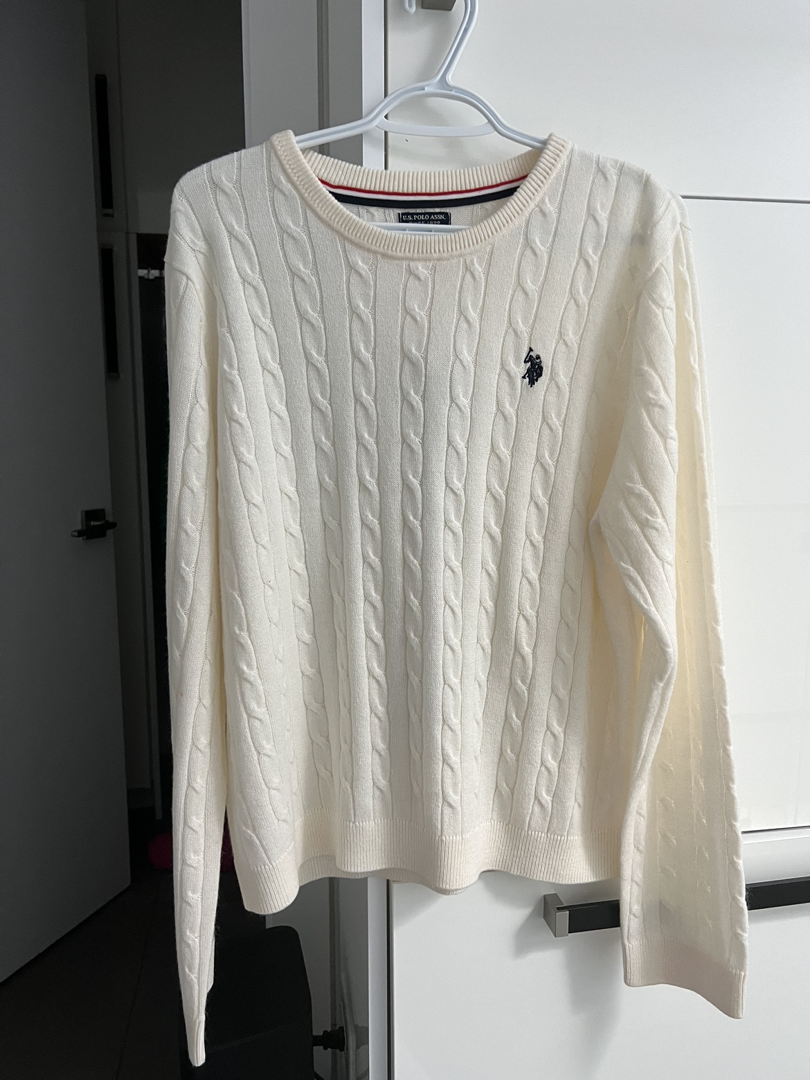White polo sweater thumbnail