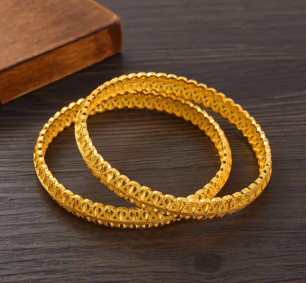 24 K plated bagel bracelet 2 pcs - photo 4