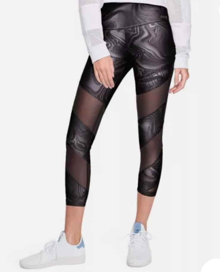 Victoria's Secret Pink Ultimate Mesh Leggings Black