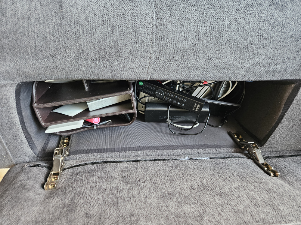 L Shaped sofa bed with built-in storage compartments - photo 5