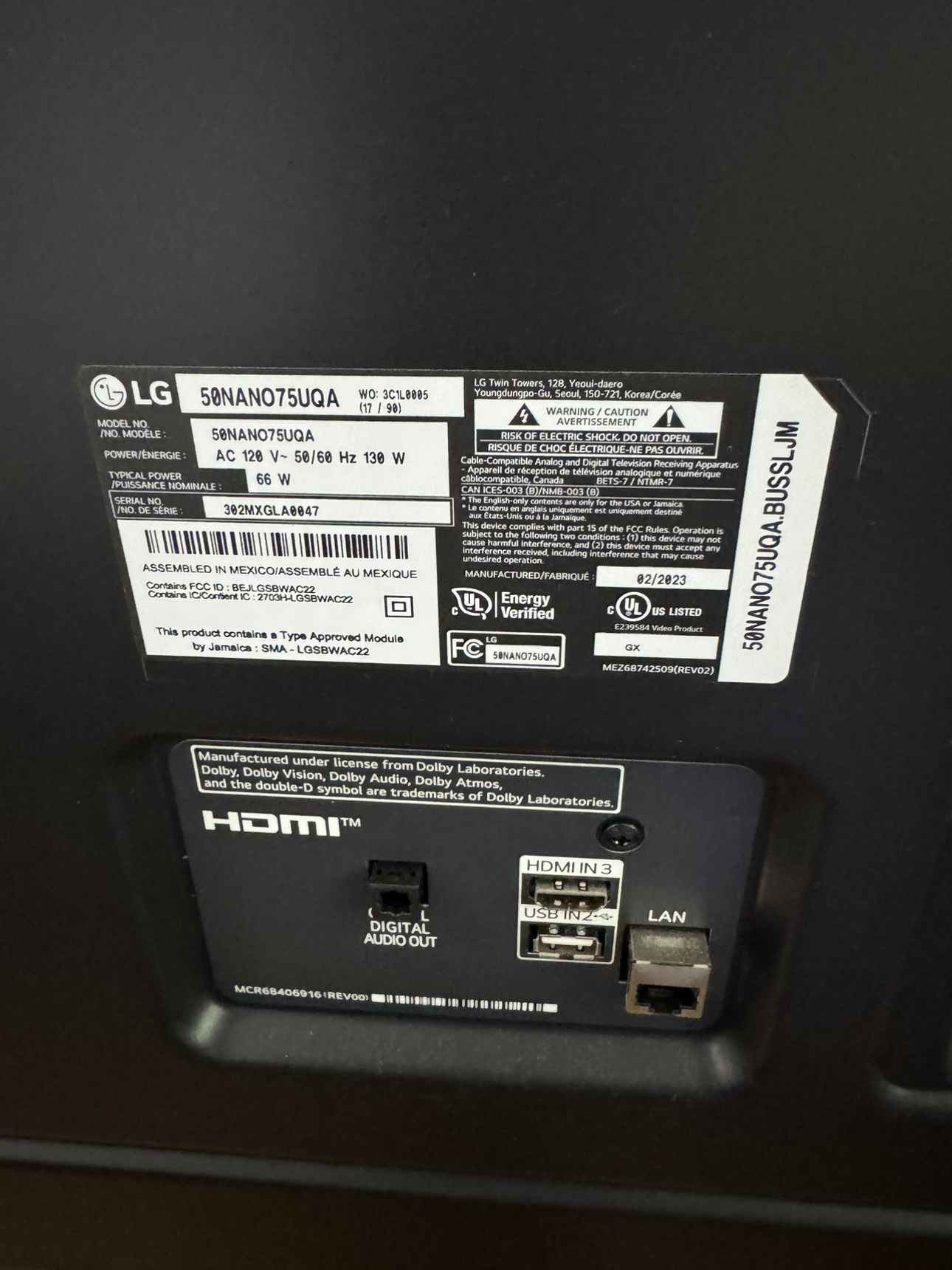 50” LG TV - photo 2