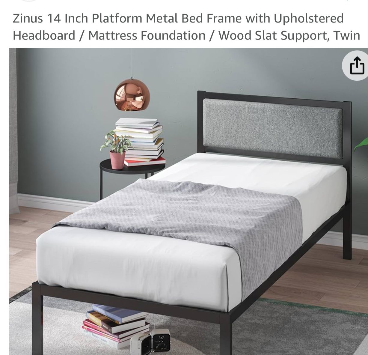 Bed frame available (Twin size)with head board strong - photo 3