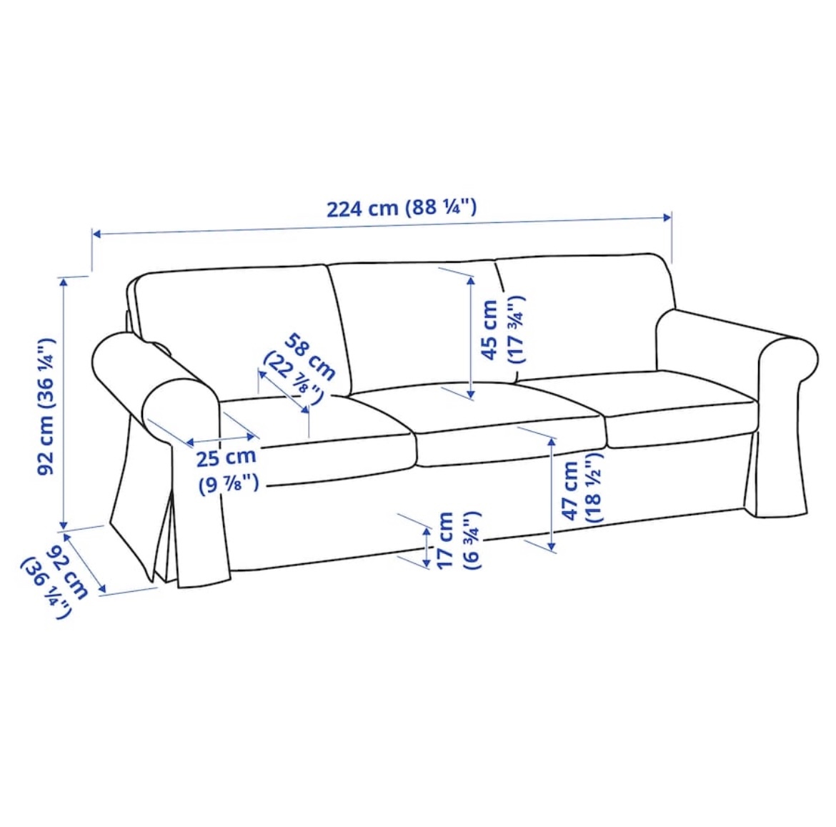 Sofa- Light Grey ( IKEA Uppland) - photo 3