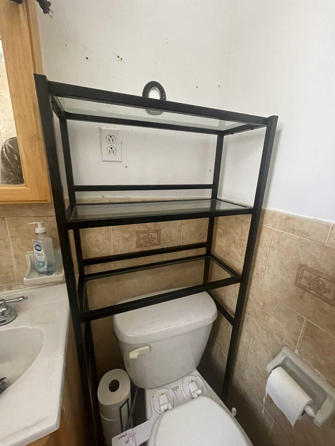 3 Tier Bathroom Shelf w/ Glass shelves