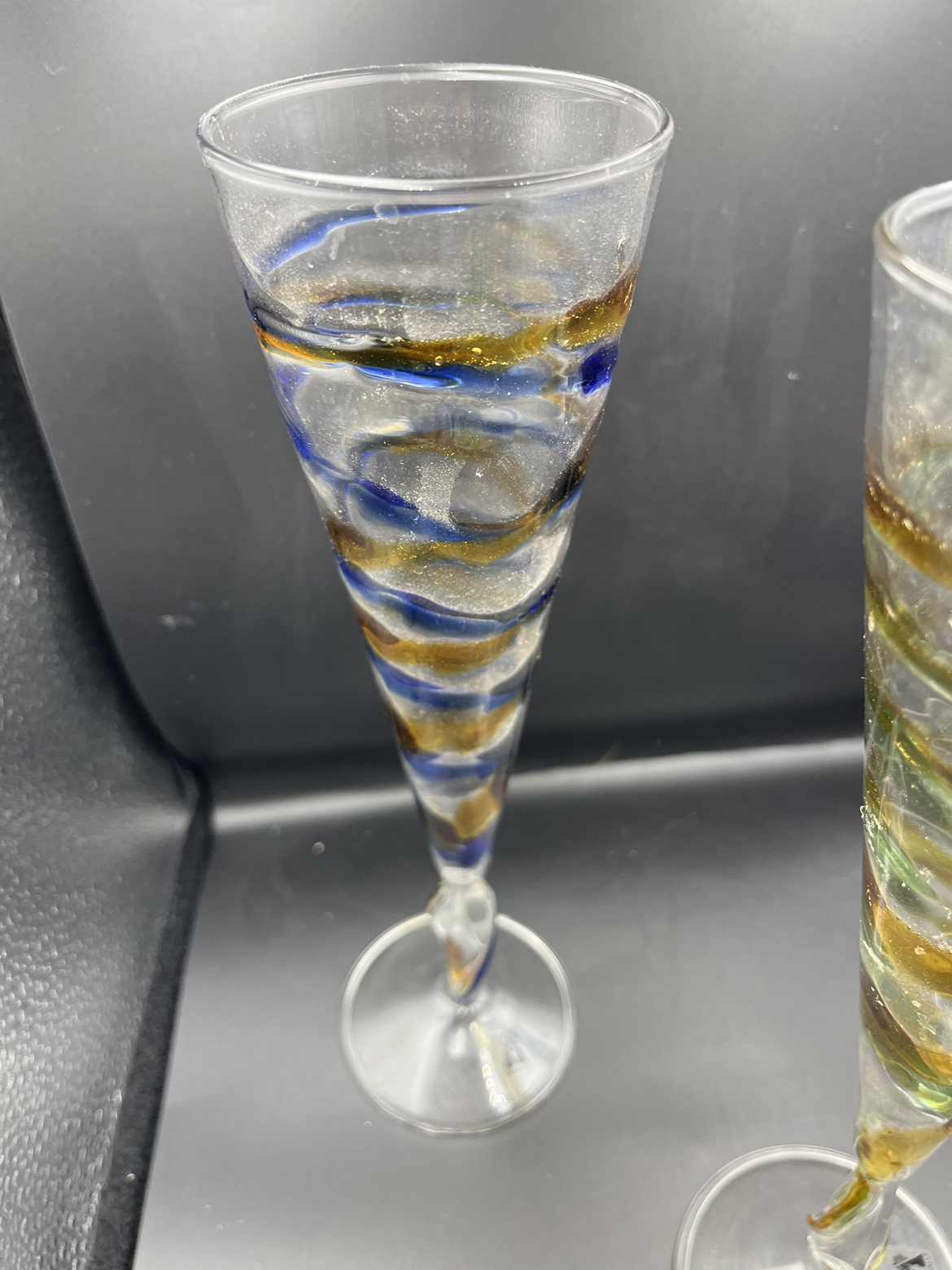 Abigails| Tall champagne cocktail flute glasses set of 3 - photo 2