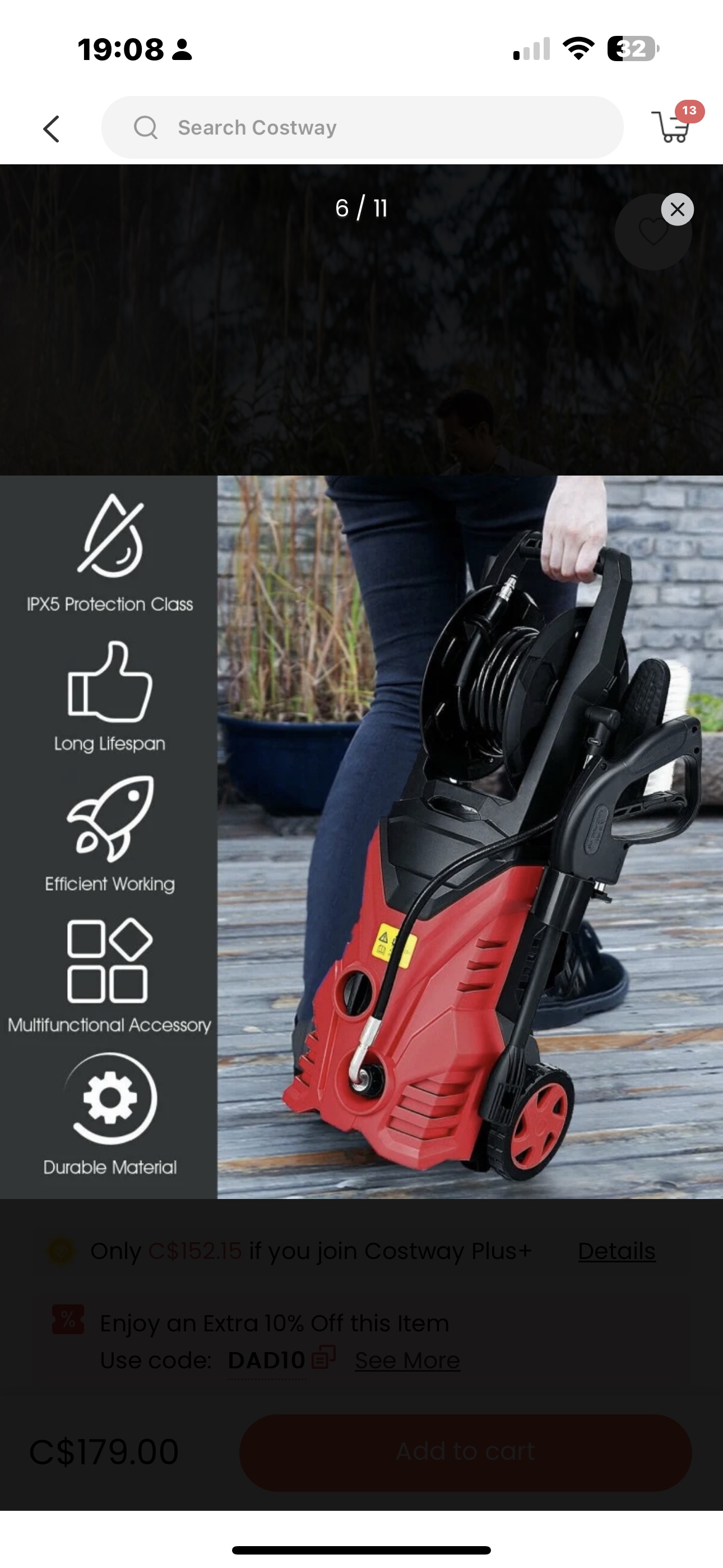 Costway 2030 PSI 1800W High Pressure Washer w/Hose Reel - photo 2
