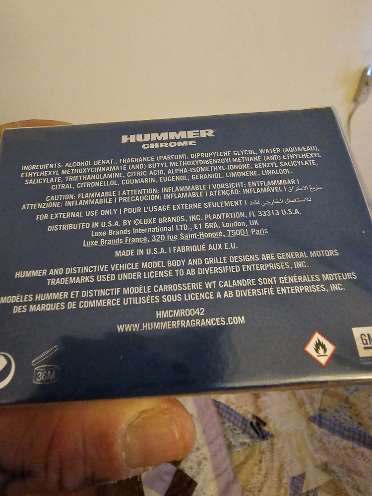 Hummer chrome cologne for man image indicator(4)