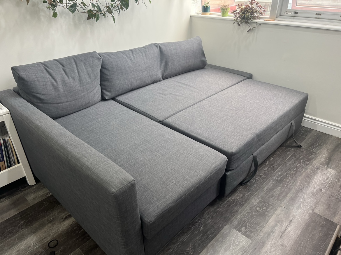 Sofa (pullout futon) with storage. Comes with futon mattress - photo 2