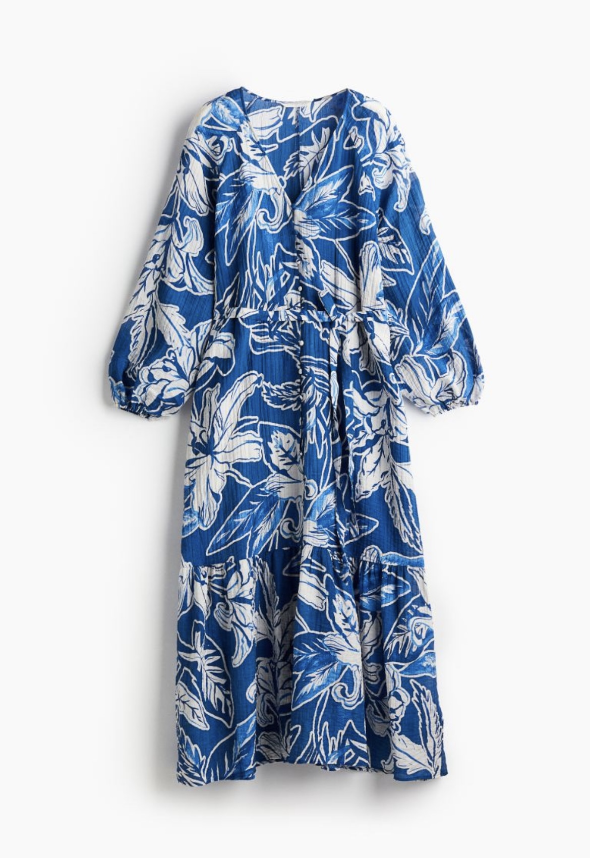 H&M tie-belt crepe dress image indicator(4)