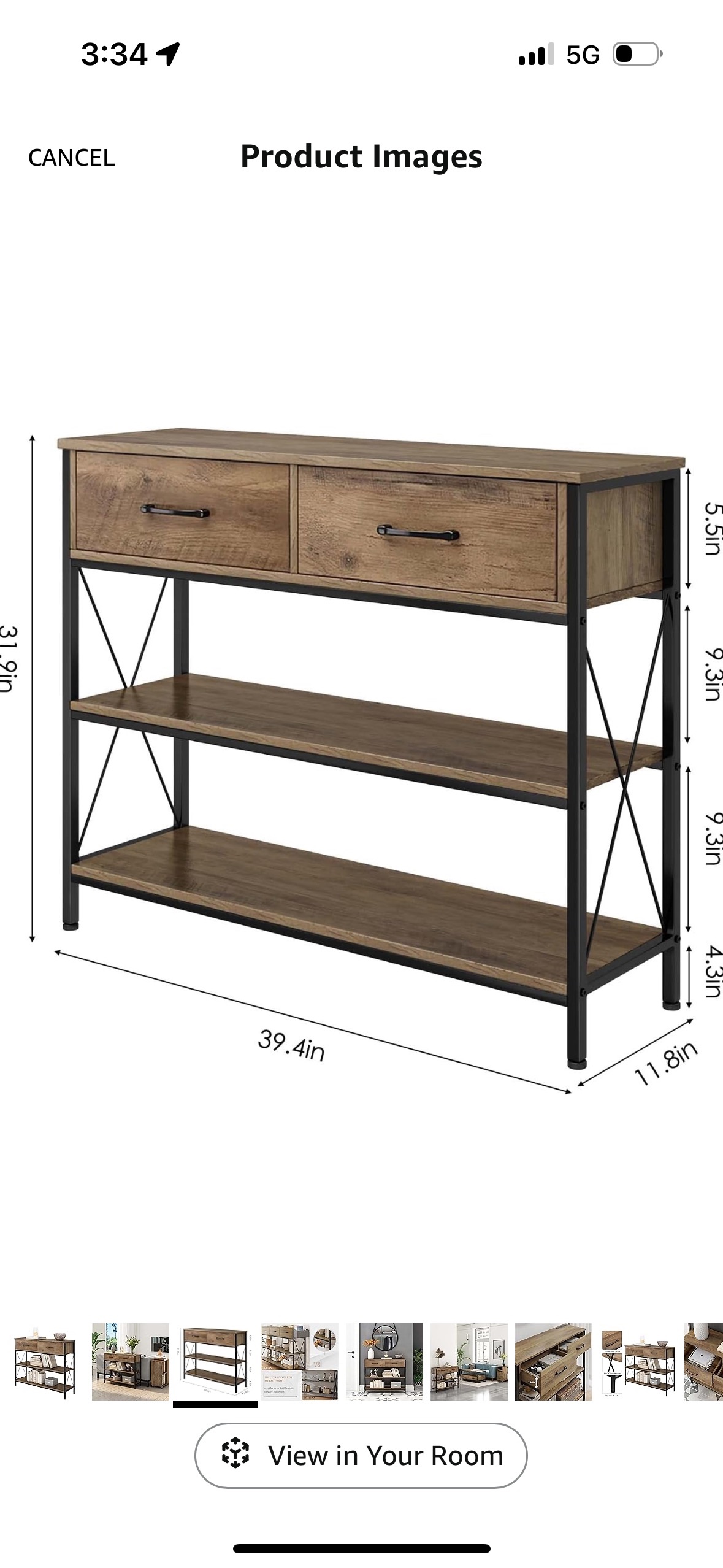 Rustic tv stand / media console - photo 3