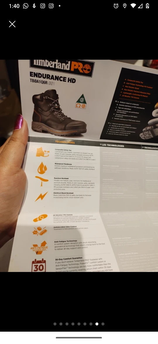 🆕🌺  Timberland Steel Toe Pro Work/ Construction Boots image indicator(8)