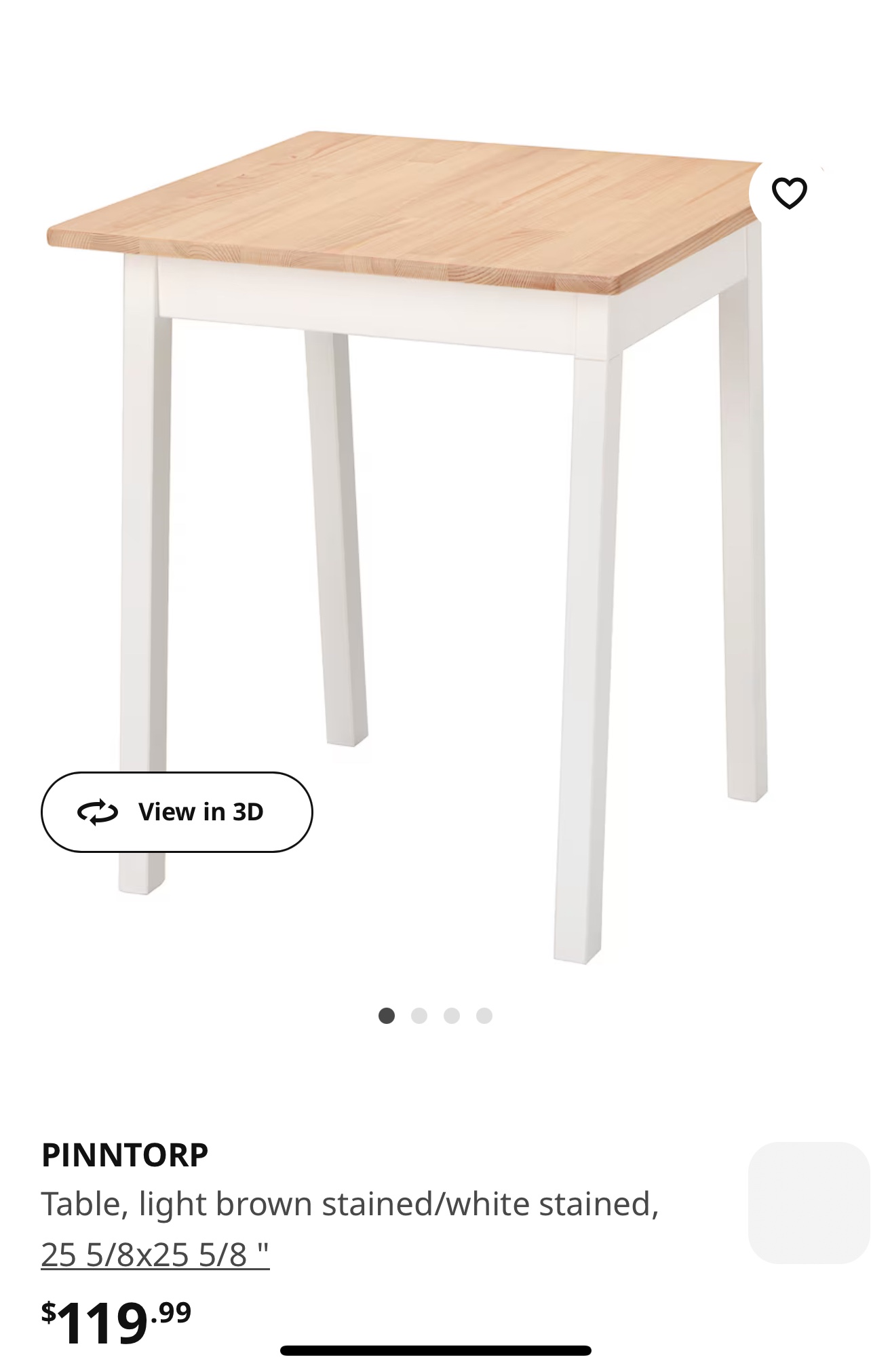 Ikea Small Square Table - photo 2