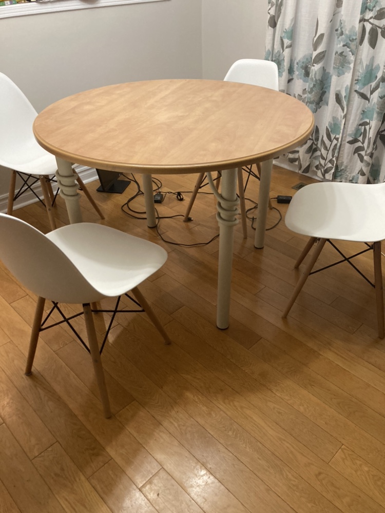 Mid century modern table and 4 chairs thumbnail