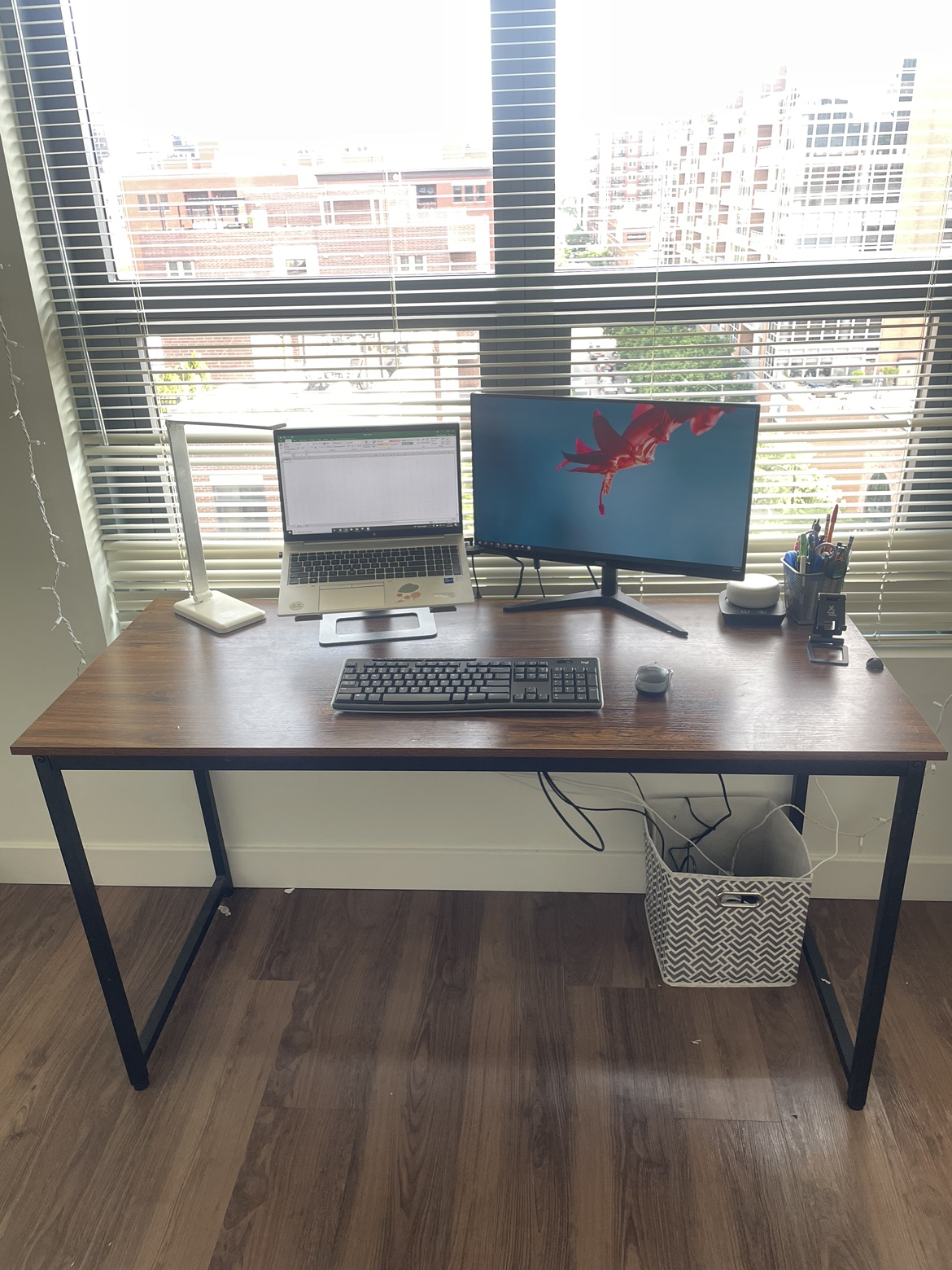 Large wooden desk