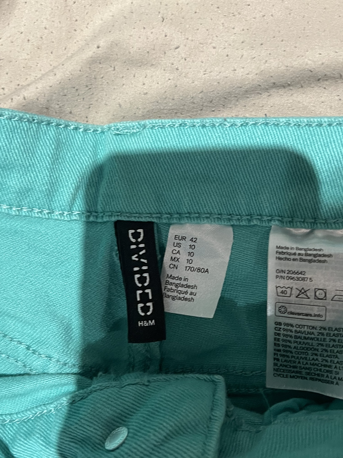 Turquoise/ green wide leg jeans - photo 2