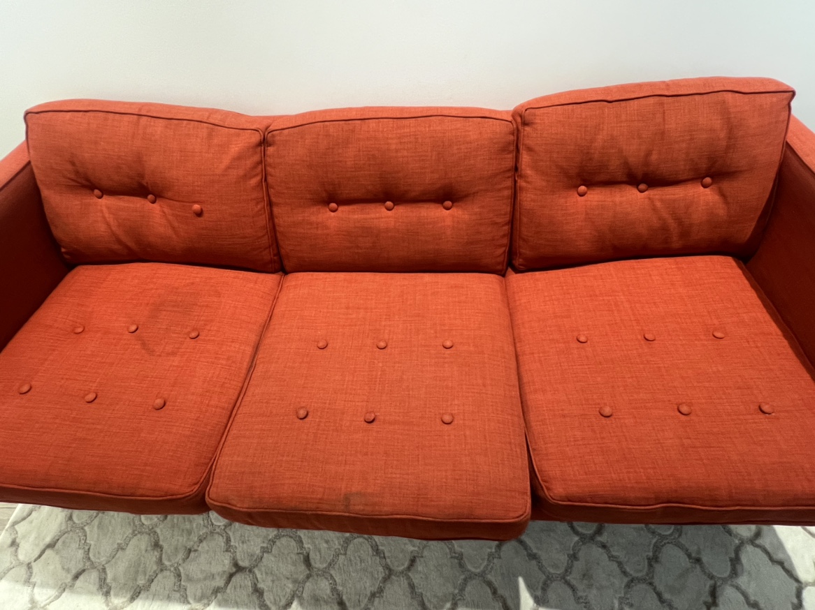 3 seater sofa in burnt orange color - photo 4