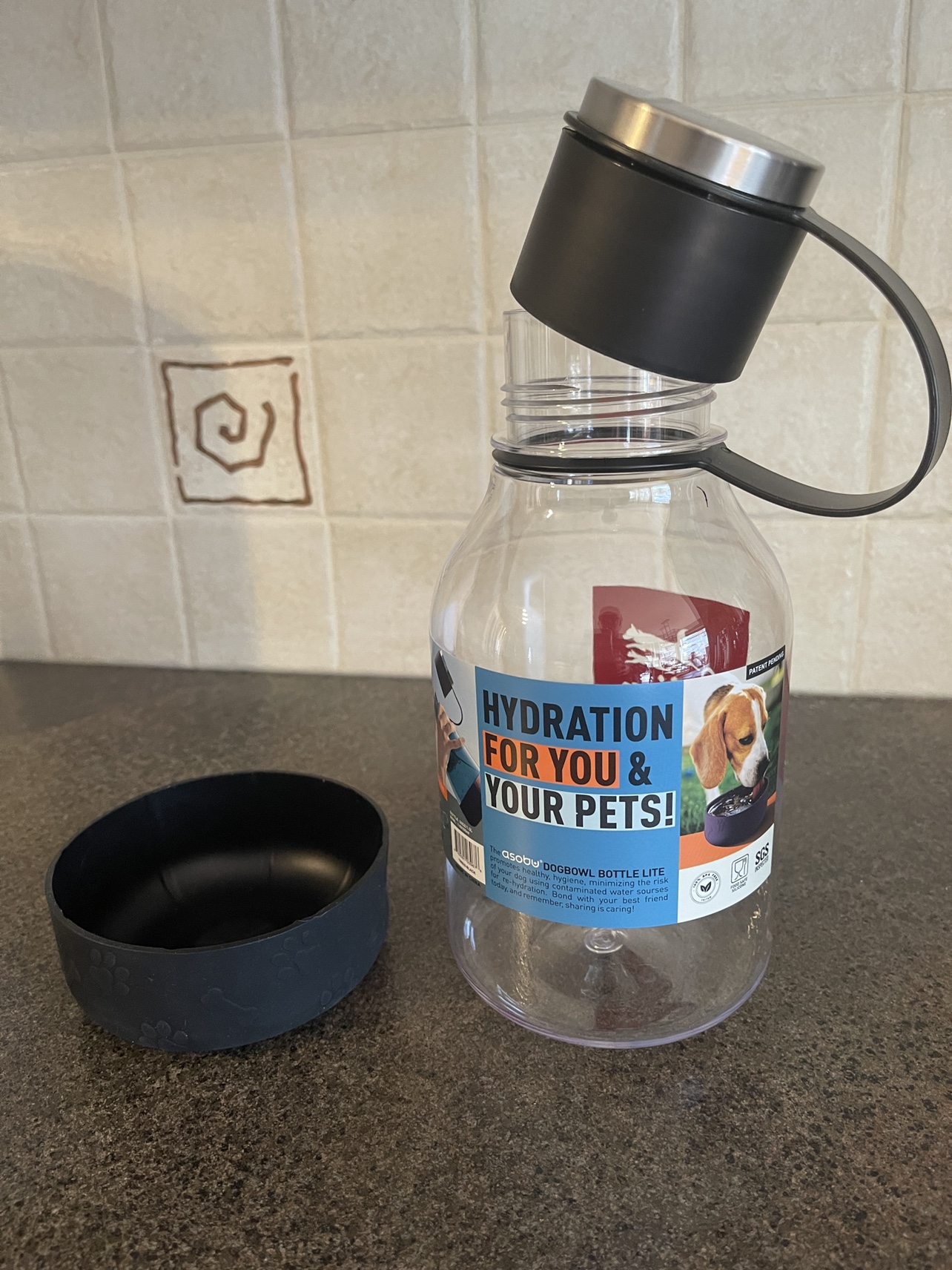Dog Water Bottle with Detachable Bowl (New) - photo 2
