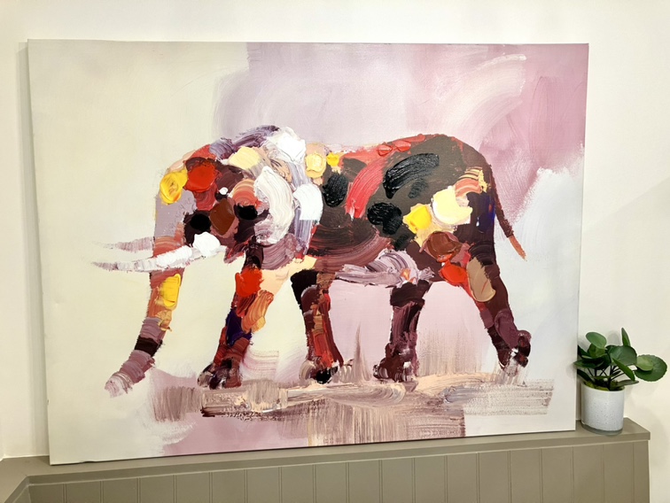 Colourful Elephant Painting - Large thumbnail