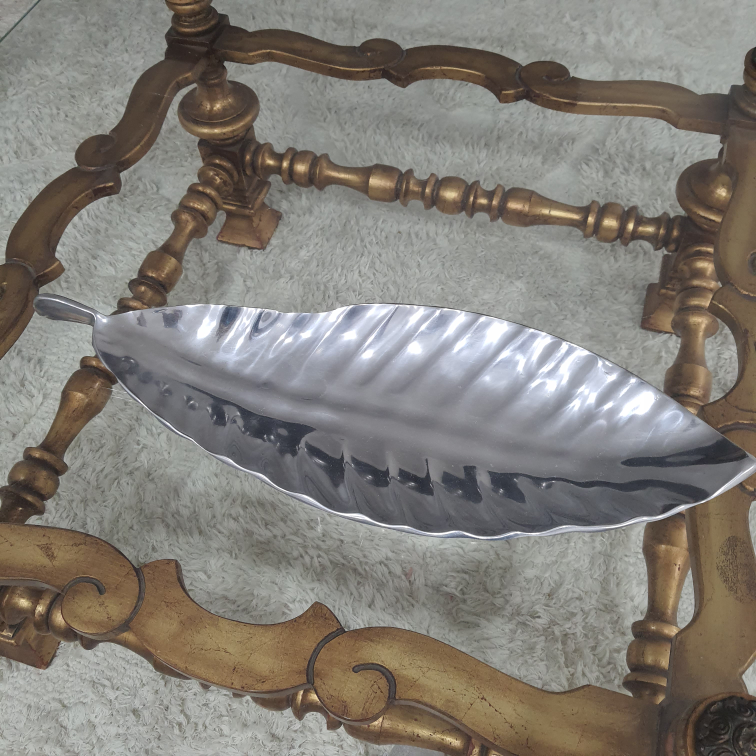 Aluminum Decorative Leaf Platter - photo 2