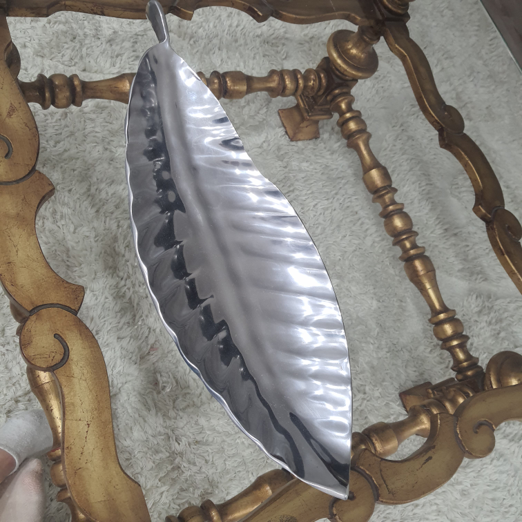 Aluminum Decorative Leaf Platter - photo 3