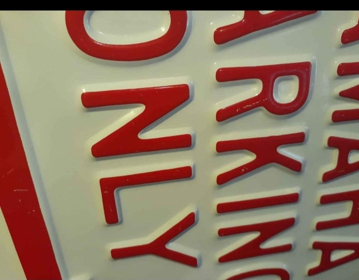 Vintage YAMAHA Parking Sign Beautiful condition - photo 5