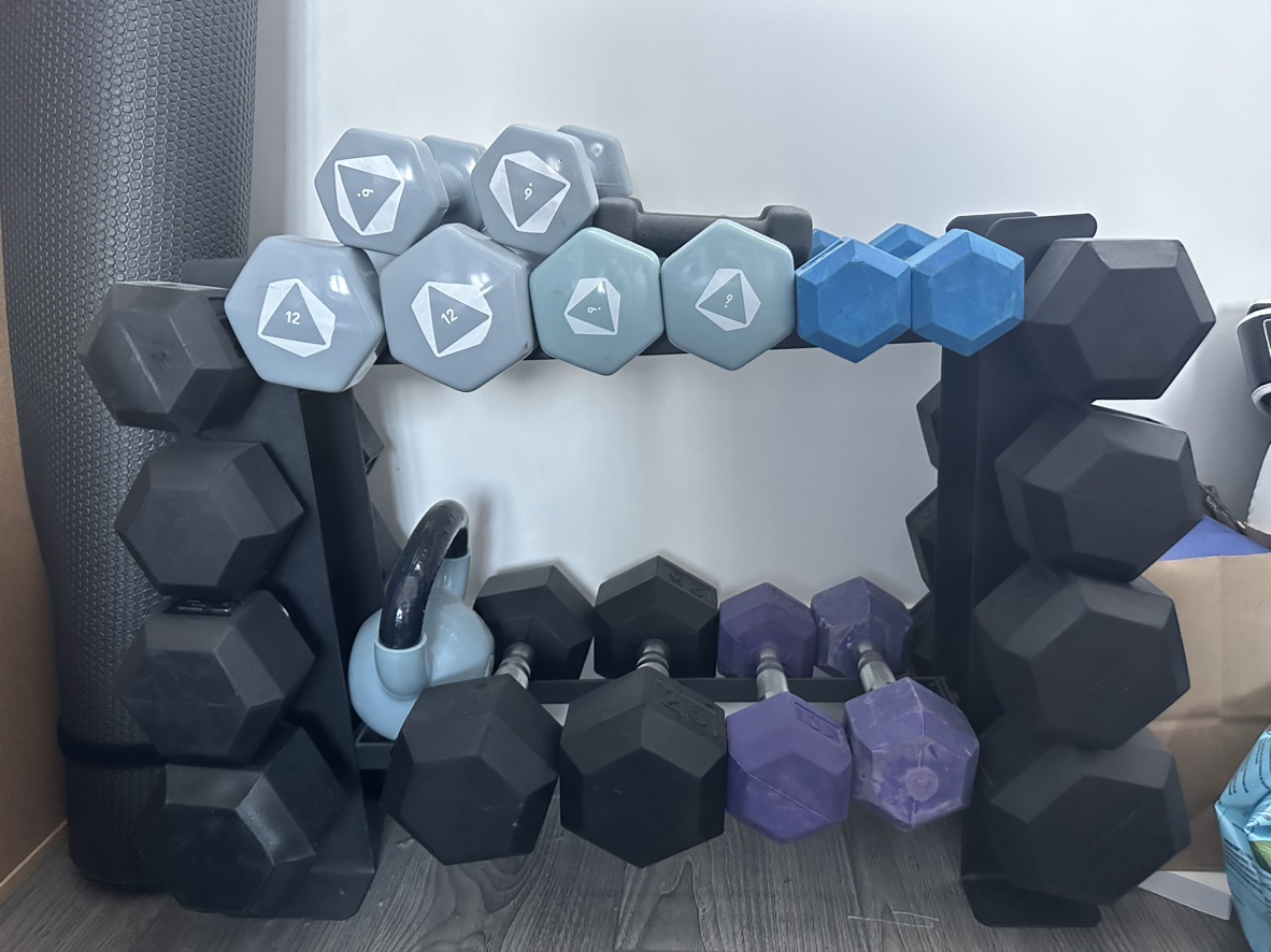 Dumbbell set and rack - photo 3