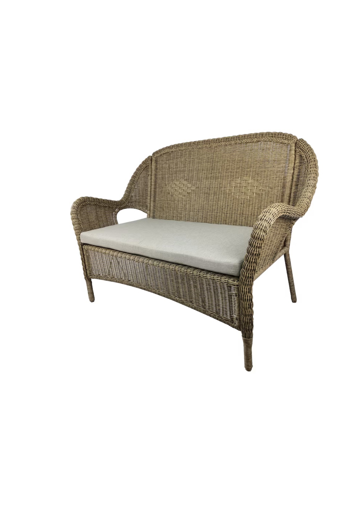 Tan Wicker Patio Loveseat (Selling By Thursday 25th July) - photo 2