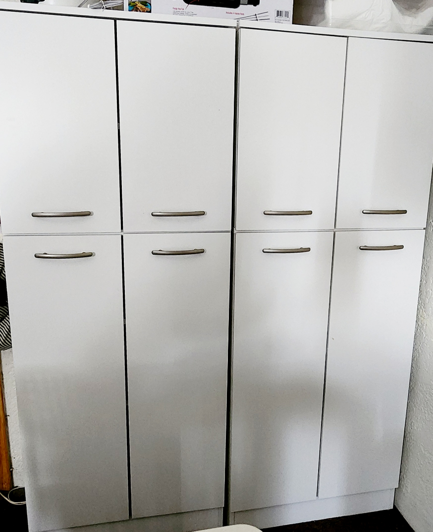 2 Pantry Storage Cabinets | White | Like-new thumbnail