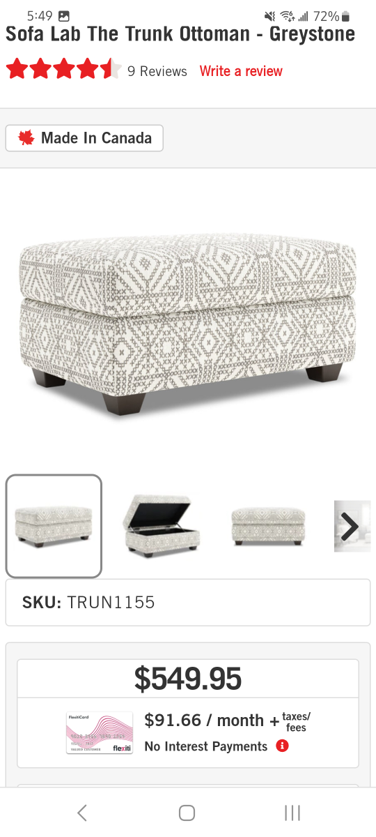 Ottoman with Storage - photo 2