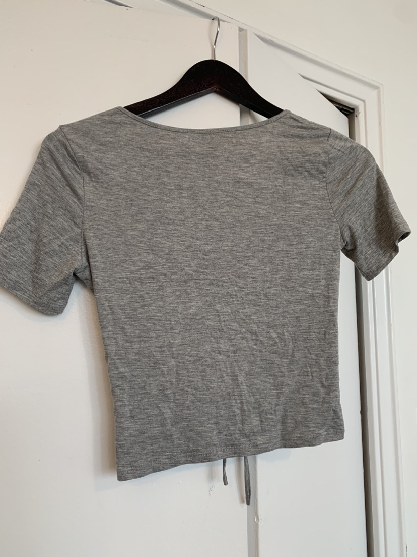 Grey Ruched Crop Top #FREECYCLE - photo 2