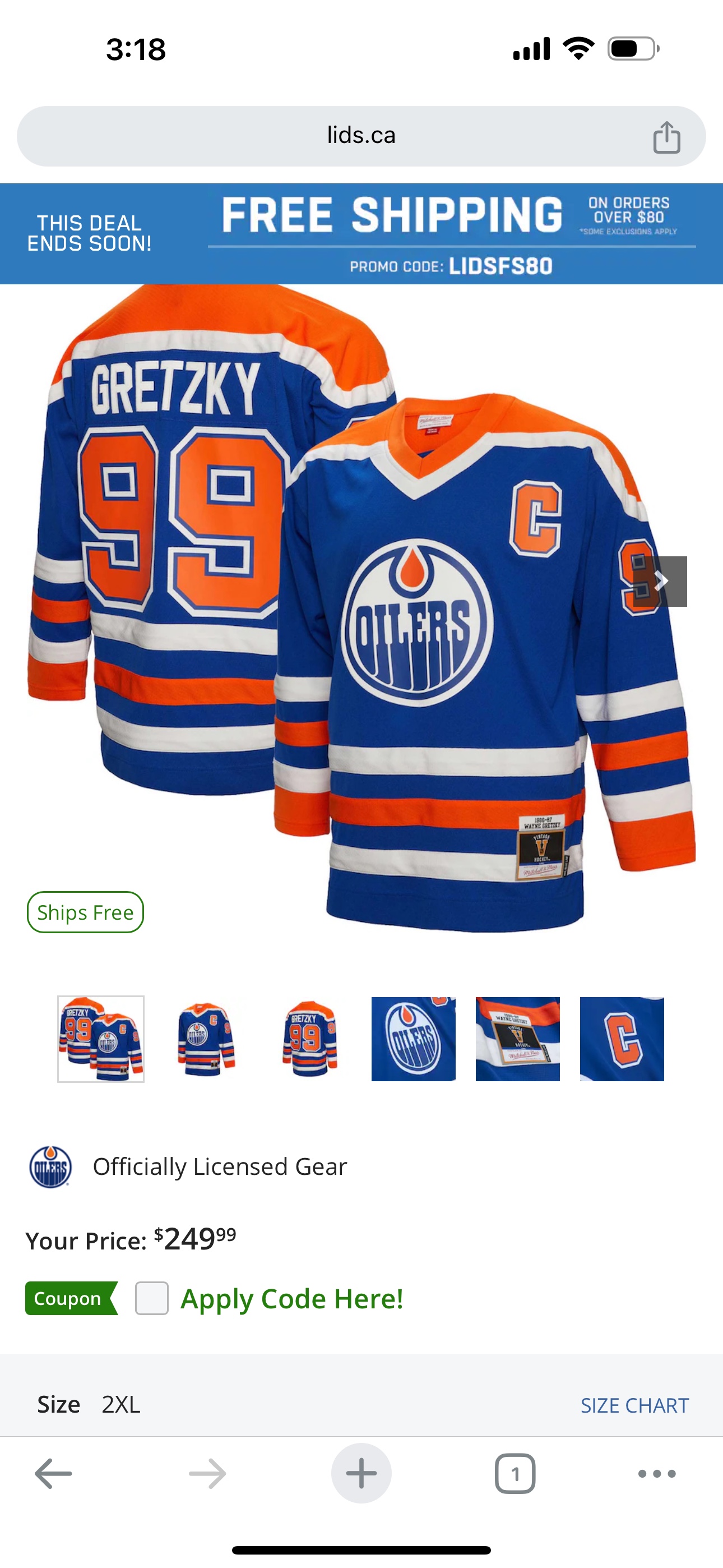 Oilers Jersey #99