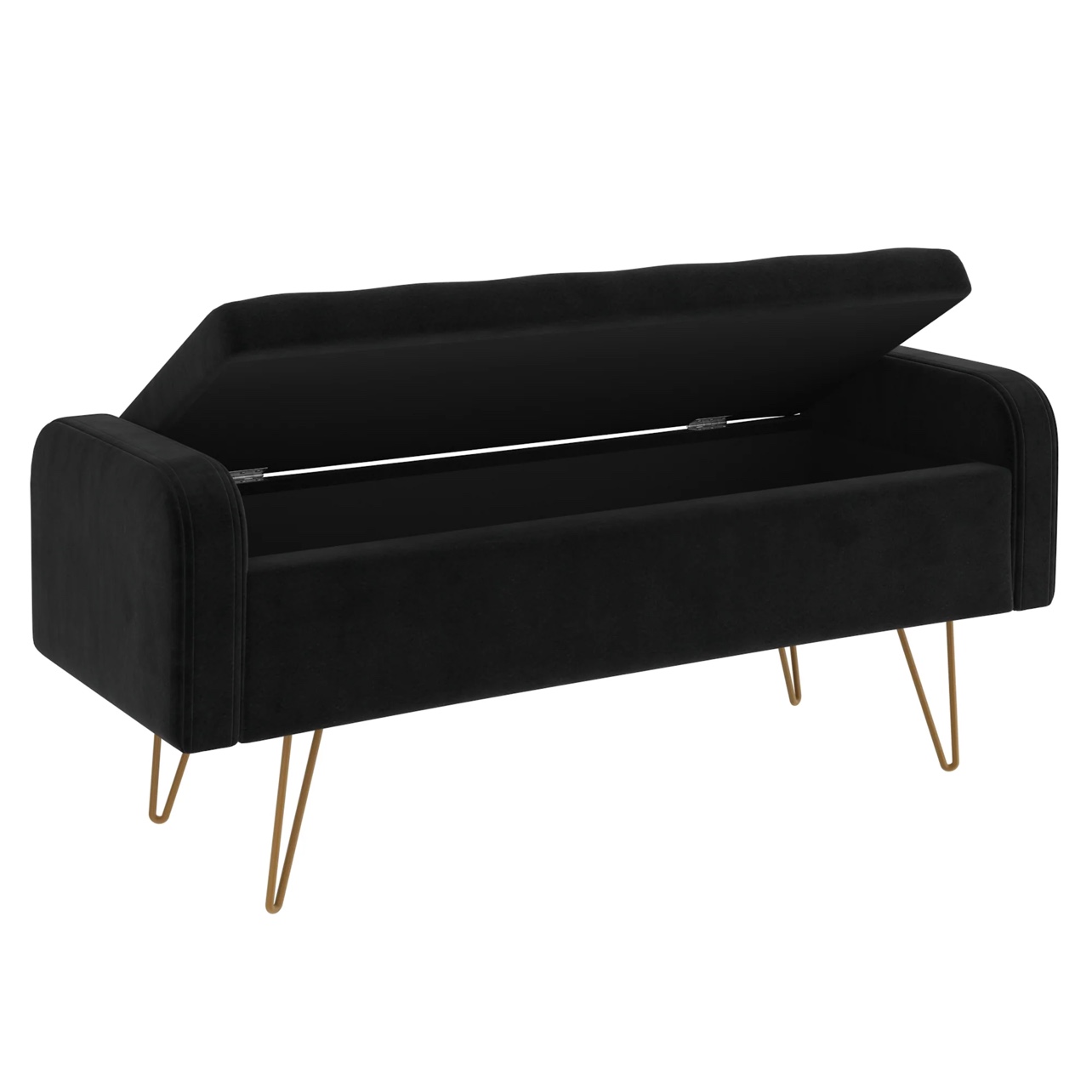 Velvet Storage Ottoman🖤 - photo 2