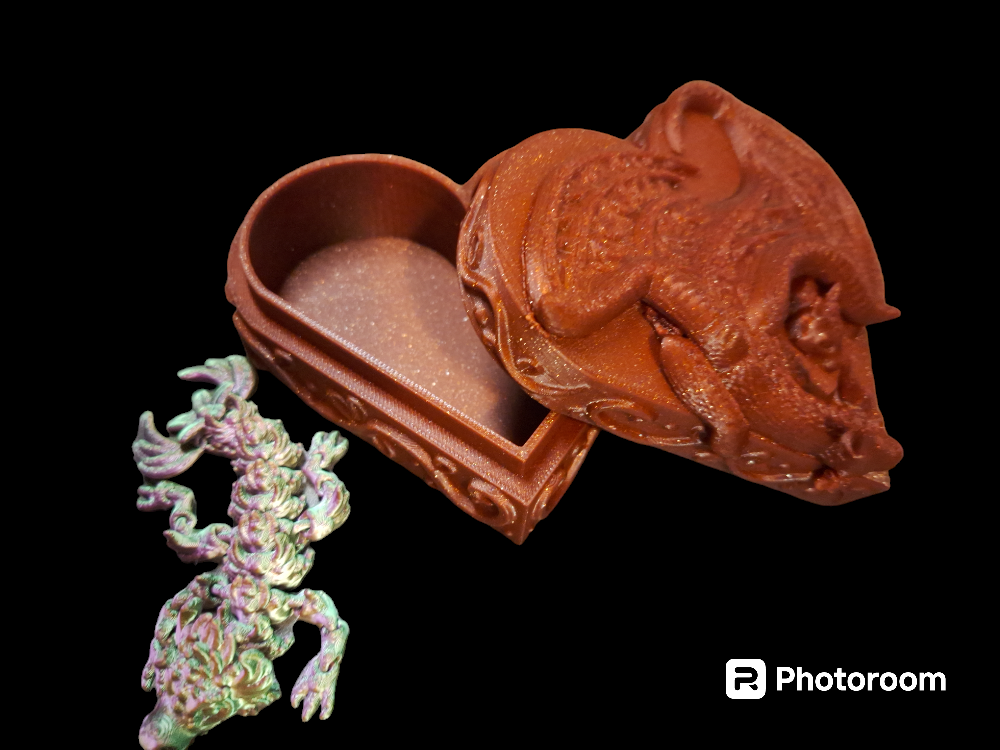3 D printed dragon heart box trinket thumbnail