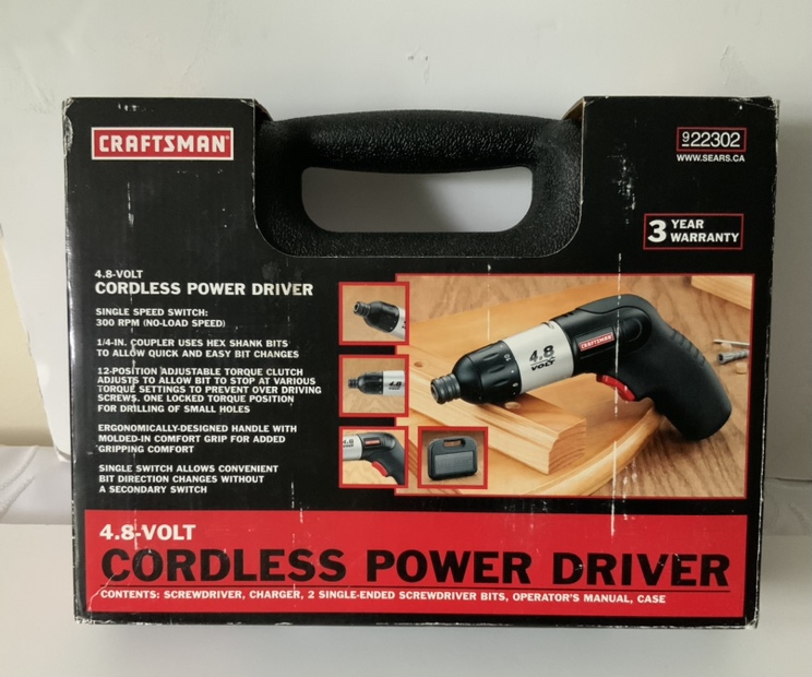 Craftsman 4.8 – Volt Cordless Power Driver With Case
