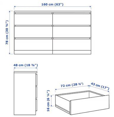 IKEA 6-drawer dresser, white - photo 2