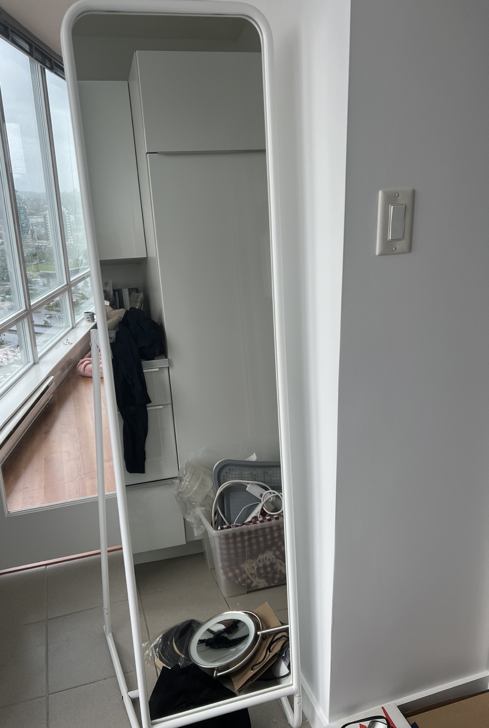 Ikea mirror with hanger (new)