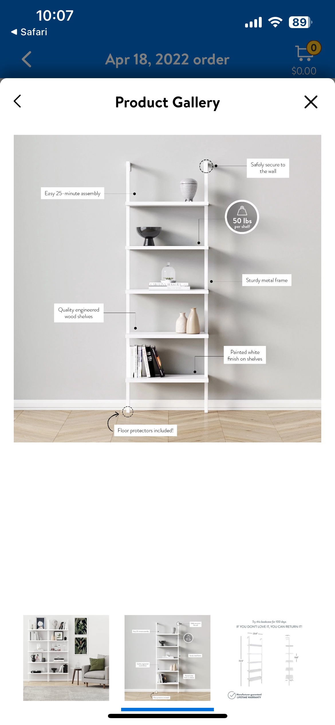 Nathan James Theo 5 Shelf Industrial Ladder Bookshelf - photo 3