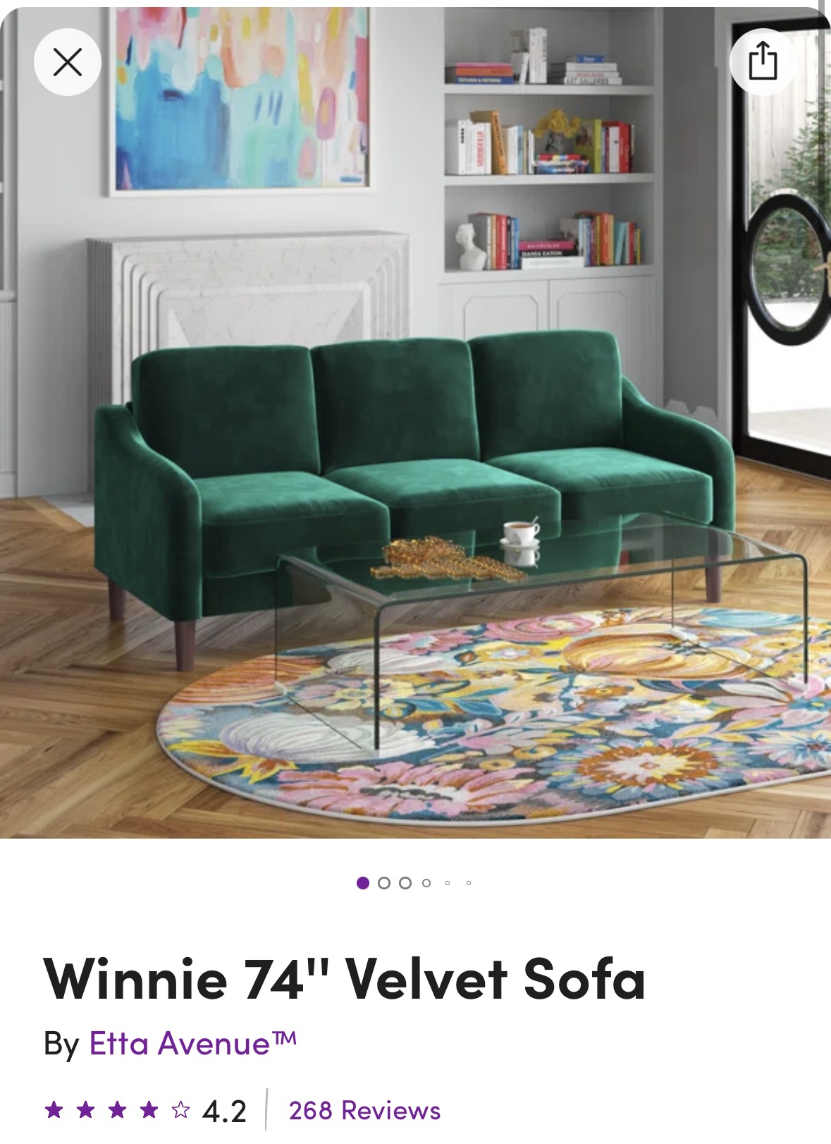 Three seater green Sofa - photo 4