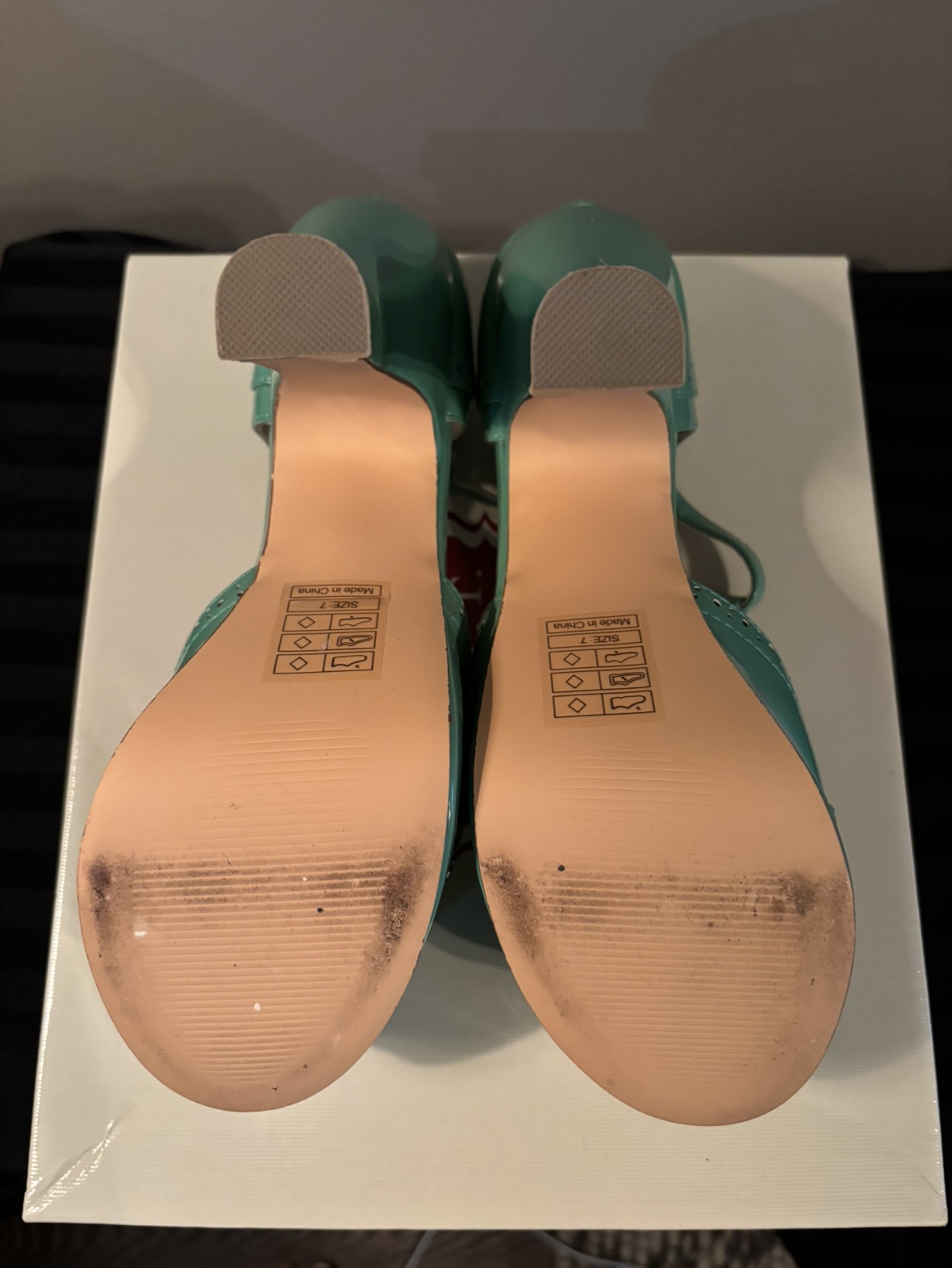 Platform Pinup Heels - Dusty Mint - photo 4