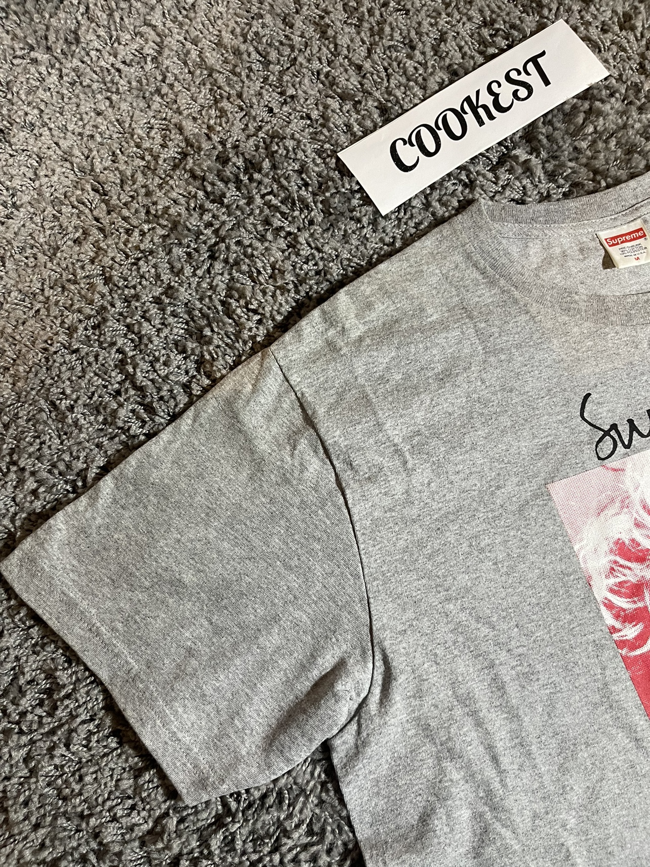 2018FW Supreme Madonna Tee T-Shirt Heather Grey image indicator(9)
