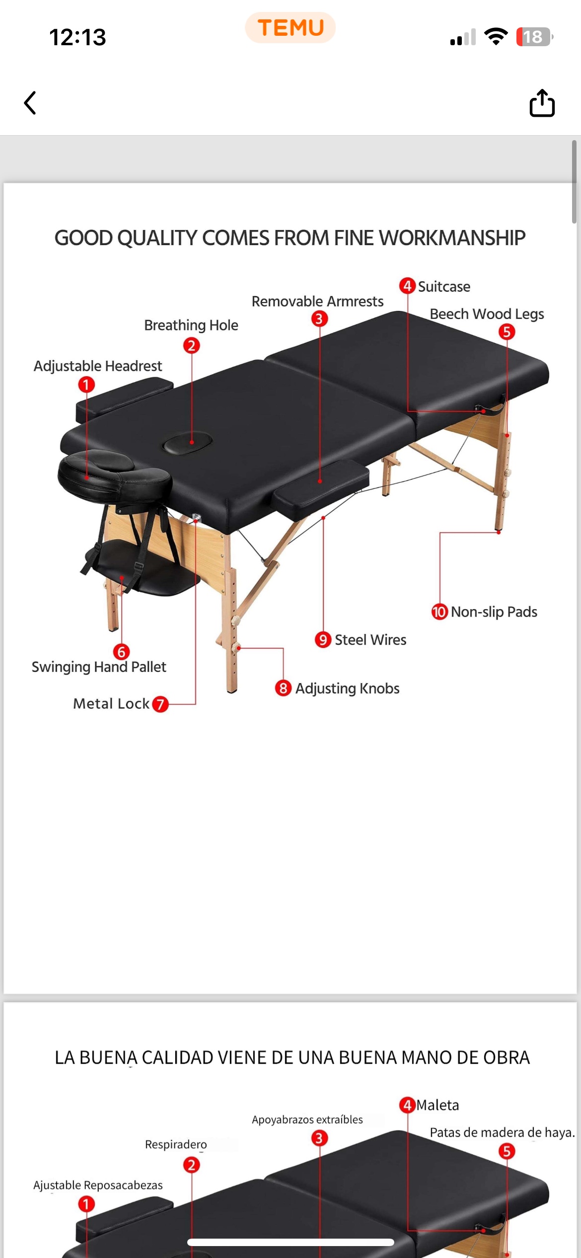 Professional Massage bed (with bag) - photo 2