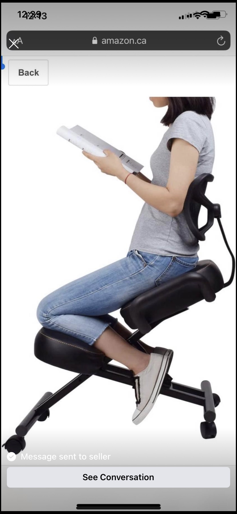 Ergonomic Kneeling Chair with Back Support