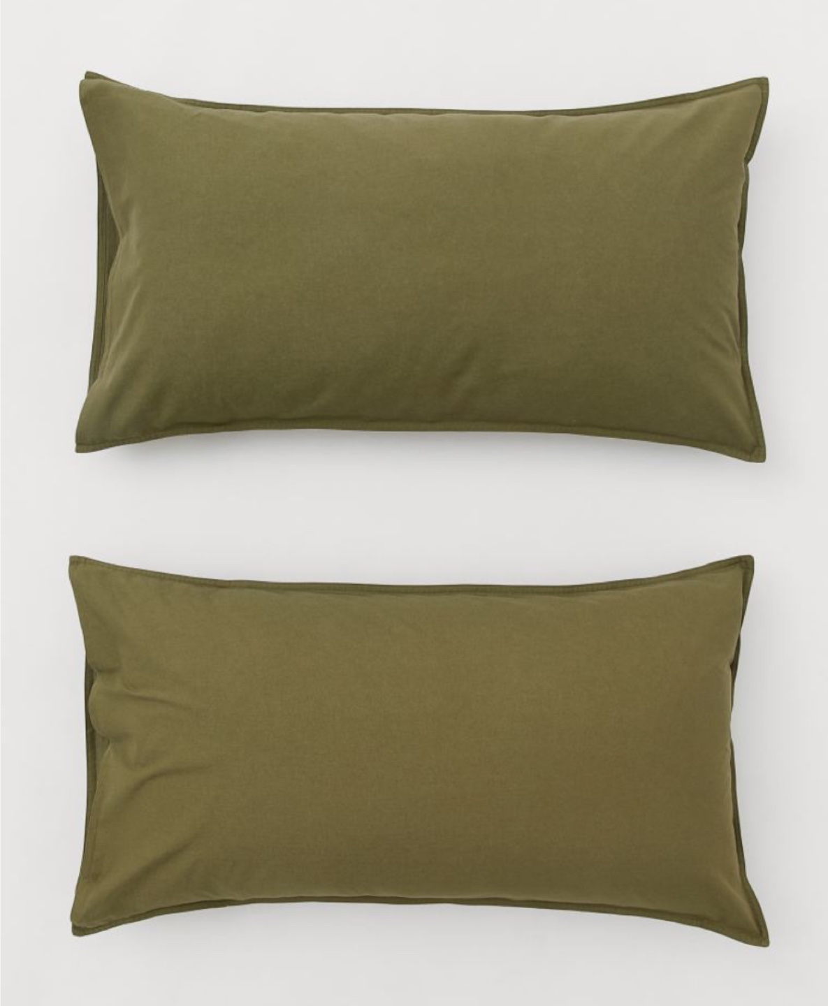 Set of two khaki pillow cases thumbnail